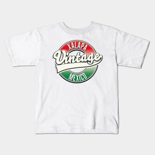 Xalapa Mexico vintage logo Kids T-Shirt